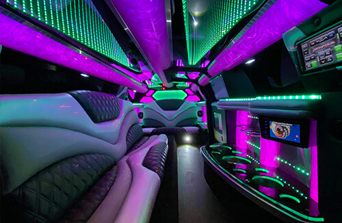 sleek limo interior