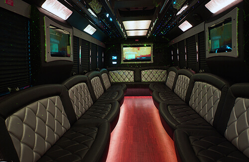 large party bus lounge