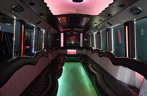 stunning party bus lounge