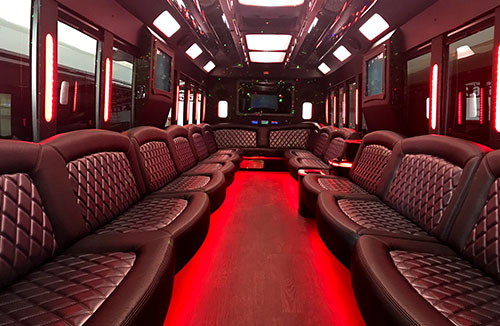 colorful party bus lights