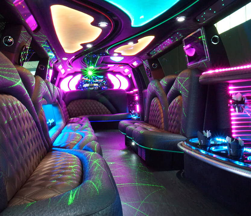 dazzling limousine interior